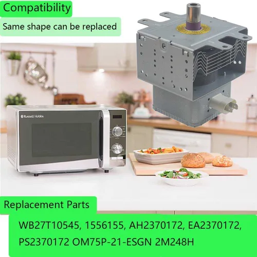 Vista 3 de Nuevo Magnetrón WB27X11079 para la pieza de reparación del horno de microondas GE Reemplazar AP4484347, WB27T10545, 1556155, AH2370172, EA2370172