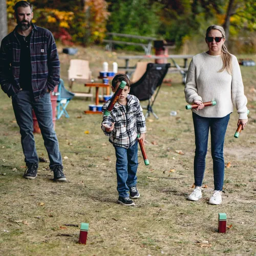 Vista 3 de Elakai Juegos al aire libre para adultos y familia, bolsa de transporte premium incluida Kubb gigante