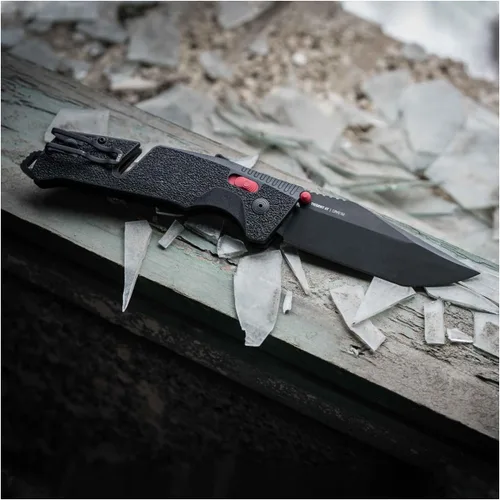 Vista 6 de SOG Trident at Ambidextrous Professional Tanto - Cuchillos plegables Hoja de acero inoxidable CRYO D2 tratada térmicamente de 3.75 pulgadas