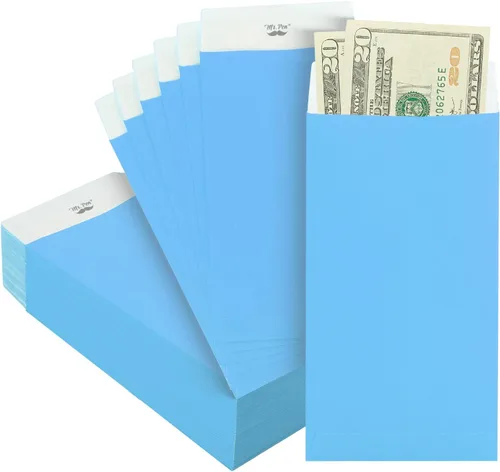 Vista 24 de Mr. Pen - Sobres de dinero para efectivo, 6.5 x 3.5 pulgadas, paquete de 100 unidades, papel kraft Sobres de efectivo autoadhesivos a granel