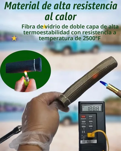 Vista 4 de Protector de Botas de Cable de Bujía - 8 PIEZAS 2500° Protector Térmico de Cable de Bujía, Funda de Protección Térmica de Bujía de 6 Pulgadas
