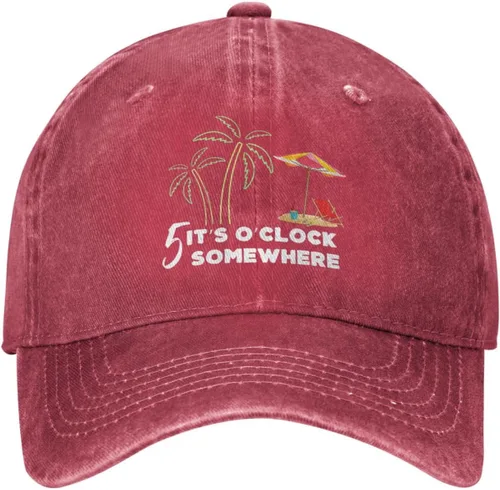 Vista 5 de 5 Oclock Somewhere Hat Its 5 O' Clock Somewhere Cap for Men Dad Hats Funny Cap Azul marino