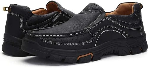 Vista 5 de Venshine Mocasines casuales para hombre, zapatos de cuero para caminar