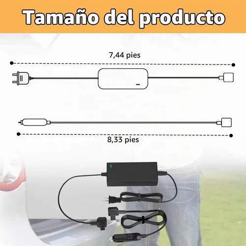 Vista 7 de Cable de alimentación compatible con Alpicool, Bodega, Euhomy, BougeRV, ARB, ICECO, Setpower, JoyTutus, cable de alimentación enfriador