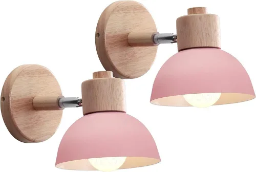 Vista 11 de Adjustable Scandinavian Wall Lamp E27 Lighting Fixture Retro Industrial Style for Bedroom Living Room Hallway(Amarillo,1 Pieza)