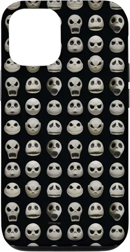 Vista 27 de Funda negra para iPhone 13 Pro Max Disney The Nightmare Before Christmas Jack Expressions