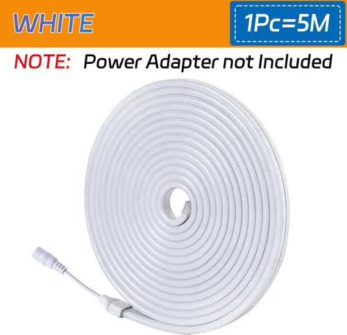 Vista 7 de Tiras de Luces LED de Neón Blancas de 12V - 16.4 Pies Flexibles Impermeables Cortables, Luces de Cuerda de Neón de Silicona Flexible para Cocina