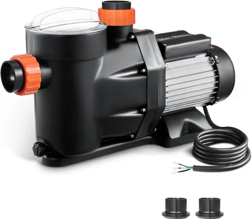Vista 16 de VEVOR Bomba de piscina 2 HP 6090 GPH Max Flow Bomba de velocidad única, 115