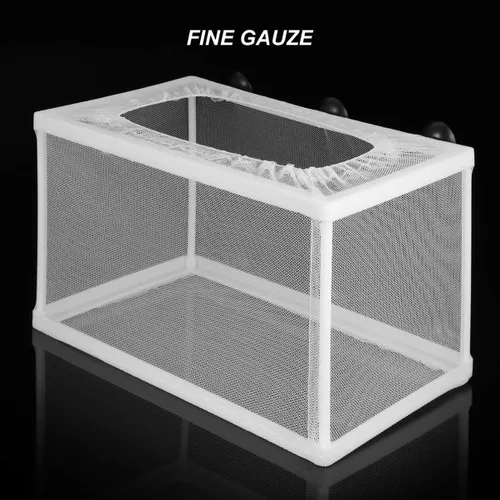 Vista 6 de TEHAUX Caja transparente de cría de peces, multifuncional, de plástico, con ventosas, para peces agresivos, guppy payaso, fácil de instalar