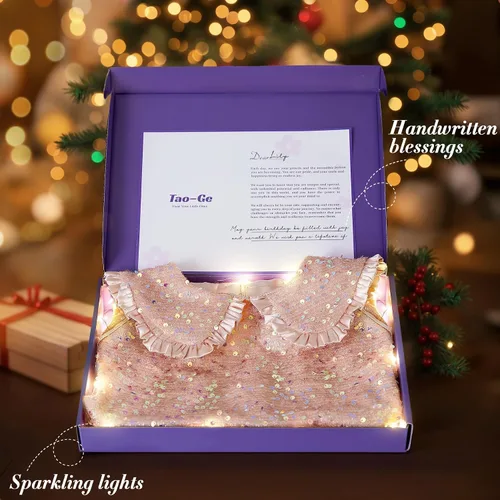 Vista 2 de Vestido de lentejuelas brillantes para niñas, vestidos de fiesta de princesa para niñas pequeñas, traje de cumpleaños, vestidos para ocasiones