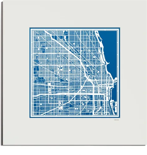 Vista 188 de O3 Design Studio San Diego, CA Paper Cut Map Matted Grey 20x20 in Paper Art