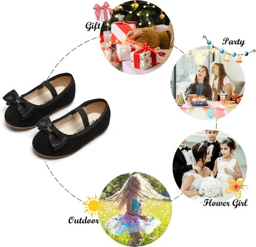 Vista 5 de Felix Flora Toddler Girl Mary Jane Dress Shoes-Flower Girl Party School Wedding