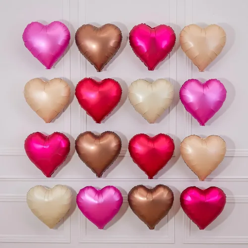 Vista 7 de Paquete de 10 globos en forma de corazón rosa pastel, globos románticos de 18 pulgadas para el día de San Valentín, proponer matrimonio, boda 10