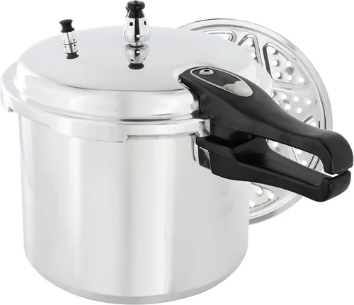 Vista 2 de MegaChef Olla a presión de inducción y estufa de 9.5 cuartos de galón con vaporizador