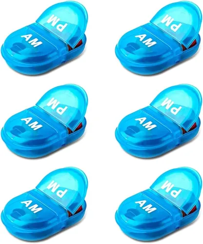 Vista 19 de Organizador de pastillas de viaje portátil, estuche pequeño para bolsillo, pastillero para bolso, organizador de medicinas con 10 compartimentos