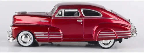 Vista 3 de 1948 Chevy Aerosedan Fleetline, rojo - Motormax Premium American 73266-1/24 escala modelo de automóvil fundido a presión, unisex para niños