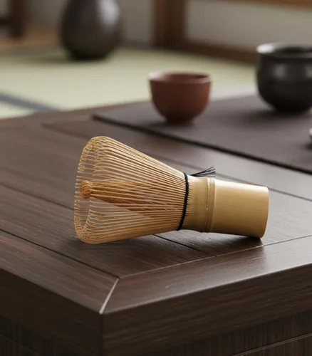 Vista 6 de Matcha Whisk - Juego de 2 piezas de persecución de bambú hecho a mano, agitador japonés tradicional de 100 puntas para una auténtica preparación