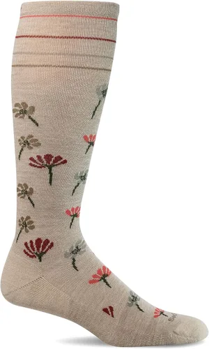 Vista 9 de Sockwell Calcetines de compresión graduados moderados para mujer Field Flower Negro