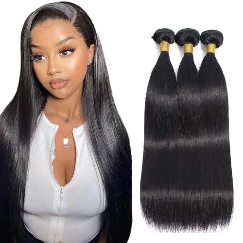 Vista 257 de 300g 1B27 Human Hair Bundles Honey Blonde Bundles Human Hair 10A Brazilian Virgin Remy Hair Extensions 8 10 12 Inch