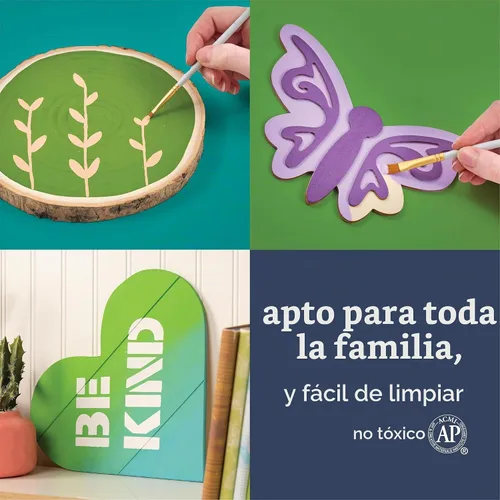 Vista 6 de Apple Barrel set de pintura acrílica, 18 piezas, (2 onzas), promoabii ii