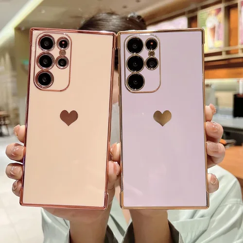Vista 104 de phylla Funda de teléfono compatible con Samsung Galaxy A12 de 6.5 pulgadas, lindo corazón chapado en oro, elegante funda de lujo para mujer