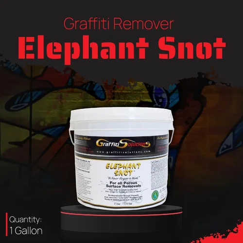 Vista 2 de Removedor de graffiti de mocos de elefante (1 galón) Fórmula biodegradable superior para la eliminación rápida de graffiti en superficies porosas