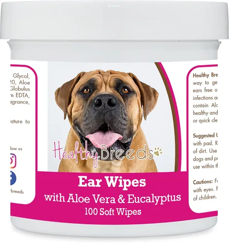 Vista 12 de Healthy Breeds Affenpinscher Toallitas de limpieza de oídos con aloe y eucalipto para perros, 100