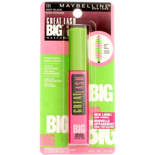Vista 28 de Maybelline Great Lash Maquillaje de Máscara Lavable, Fórmula Voluminizadora que Acondiciona y Engrosa las Pestañas, Color Negro Muy Profundo, 2 Muy