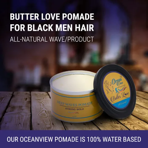 Vista 2 de OCEAN VIEW DEEP WAVES POMADE Butter Love (grasa de ondas naturales con manteca de karité de 4 onzas) y pomada Ocean View