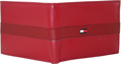 Vista 4 de Tommy Hilfiger Cartera de cuero genuino para hombre con múltiples ranuras para tarjetas
