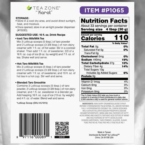Vista 5 de Tea Zone Polvo de taro de 2.2 lb
