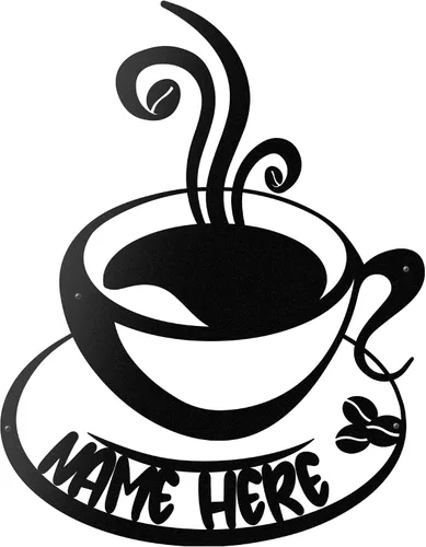 Vista 8 de Letrero de metal personalizado para barra de café, varios tamaños, placa de pared para decoración de cocina, regalos personalizados para amantes