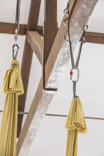 Vista 4 de Pinc Active Silk Aerial Yoga Swing & Hammock Kit for Improved Yoga Inversions, Flexibility & Core Strength