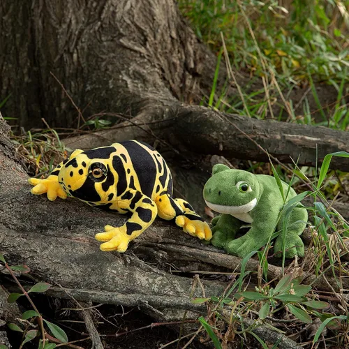 Vista 3 de Juguete de peluche de rana de simulación – 6.3 pulgadas de rana verde realista, juguetes de peluche reptiles, muñecas de felpa súper suaves