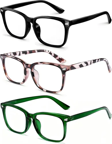 Vista 15 de Gafas de luz azul para niños y niñas, paquete de 2 lentes de luz azul para adolescentes y niños, anteojos falsos, anteojos para niños pequeños, de 6