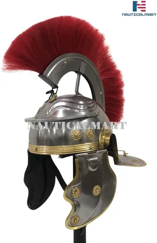 Vista 6 de NauticalMart Casco Centurion Galo Romano 'G' - Talla única - Armadura metálica