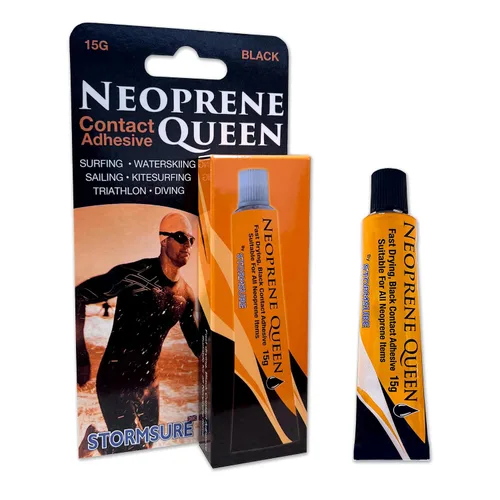 Vista 8 de Adhesivo de reparación de neopreno Queen (0.53 oz) – Adhesivo de contacto de unión rápida para reparaciones de neopreno rápidas y duraderas