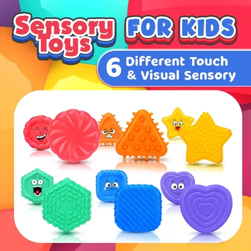 Vista 2 de LESONG Juguetes Sensoriales para Niños Pequeños - Juguetes de Sentimientos Sociales y Emocionales para Necesidades Especiales, Juguete
