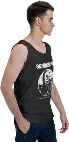Vista 4 de Camiseta sin mangas de algodón para hombre, camiseta sin mangas para hombre, camiseta de gimnasio para hombre, camiseta de entrenamiento para hombre