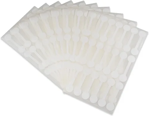 Vista 12 de CuteBox - Etiquetas de reparación, precio e identificación de joyas, 1000 unidades, mancuerna blanca rectangular Tyvek, autoadhesivas para anillos