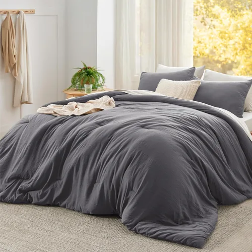 Vista 42 de Bedsure Juego edredón suave prelavado individual/individual XL, 365 días, cálido relleno alternativo GentleSoft™, 1 edredón ligero:68x88 pulgadas