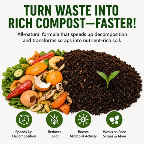 Vista 3 de Dr. Connie's Compost Plus – 100X Concentrado Starter & Accelerator Activador de microbios naturales para contenedores, vasos y pilas Aditivo