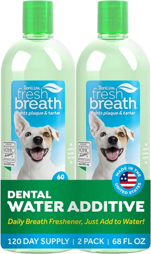 Vista 19 de TropiClean - Aditivo de agua para aliento fresco para cachorros, solución limpiadora de dientes y ambientador de aliento, sin necesidad de pasta