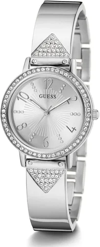 Vista 4 de GUESS Ladies 32mm Watch - Silver Tone Strap Silver Dial Silver Tone Case