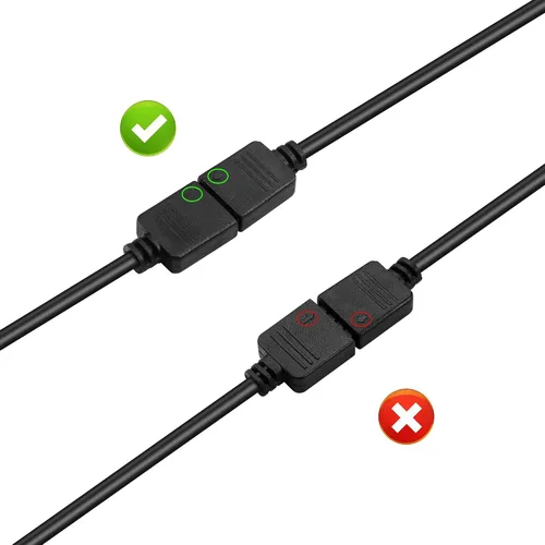Vista 4 de GINTOOYUN Cable de extensión RGB, cable adaptador de conector ARGB hembra de 3 pines a SM 3 pines, cable de extensión RGB direccionable de 5 V y 3