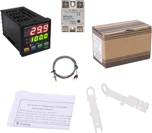Vista 6 de Controlador de temperatura PID de automatización industrial, control de metro indicador, Jaybva de alto voltaje de 100V a 240V, termostato PID