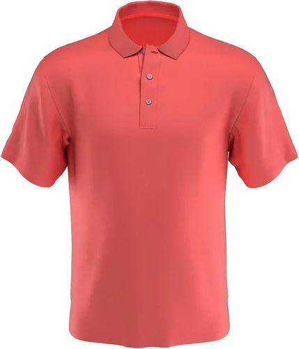 Vista 23 de PGA Tour Men's Airflux Solid Mesh Short Sleeve Classic Golf Polo Shirt Asfalto