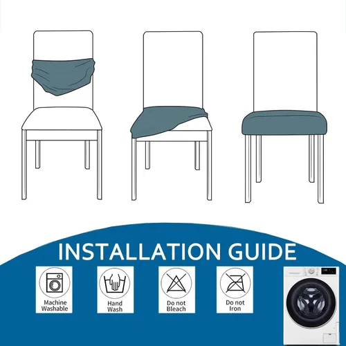 Vista 6 de Fundas de asiento de terciopelo para sillas de comedor, fundas elásticas para sillas de comedor de 2 piezas con parte inferior elástica