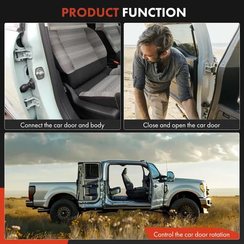 Vista 4 de A-Premium Conjunto de bisagra de puerta lateral superior del conductor delantero compatible con Nissan Altima 2002-2012, Sentra 2000-2012, Frontier
