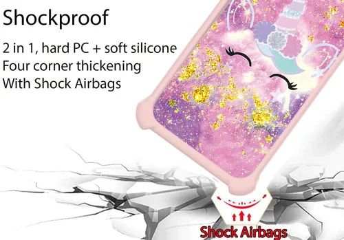 Vista 2 de jioeuinly JSF-DJS - Funda compatible con Nothing Phone 2a con protector de pantalla de vidrio templado, policarbonato duro + silicona suave, soporte